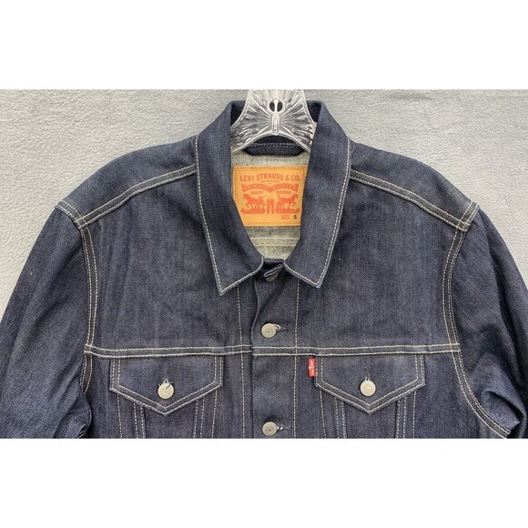 Levi's Trucker Denim Jean Jacket Dark Indigo Blue Men’s - Picture 11 of 16